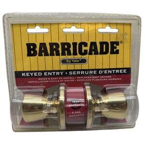 Barricade By Yale Keyed Entry Door Knob Set Replaces Most Brands Easy To Install